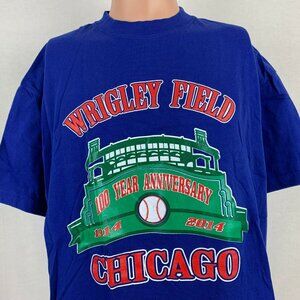 Chicago Cubs Wrigley Field 100 Year Anniversary T-Shirt XL MLB Baseball 2014